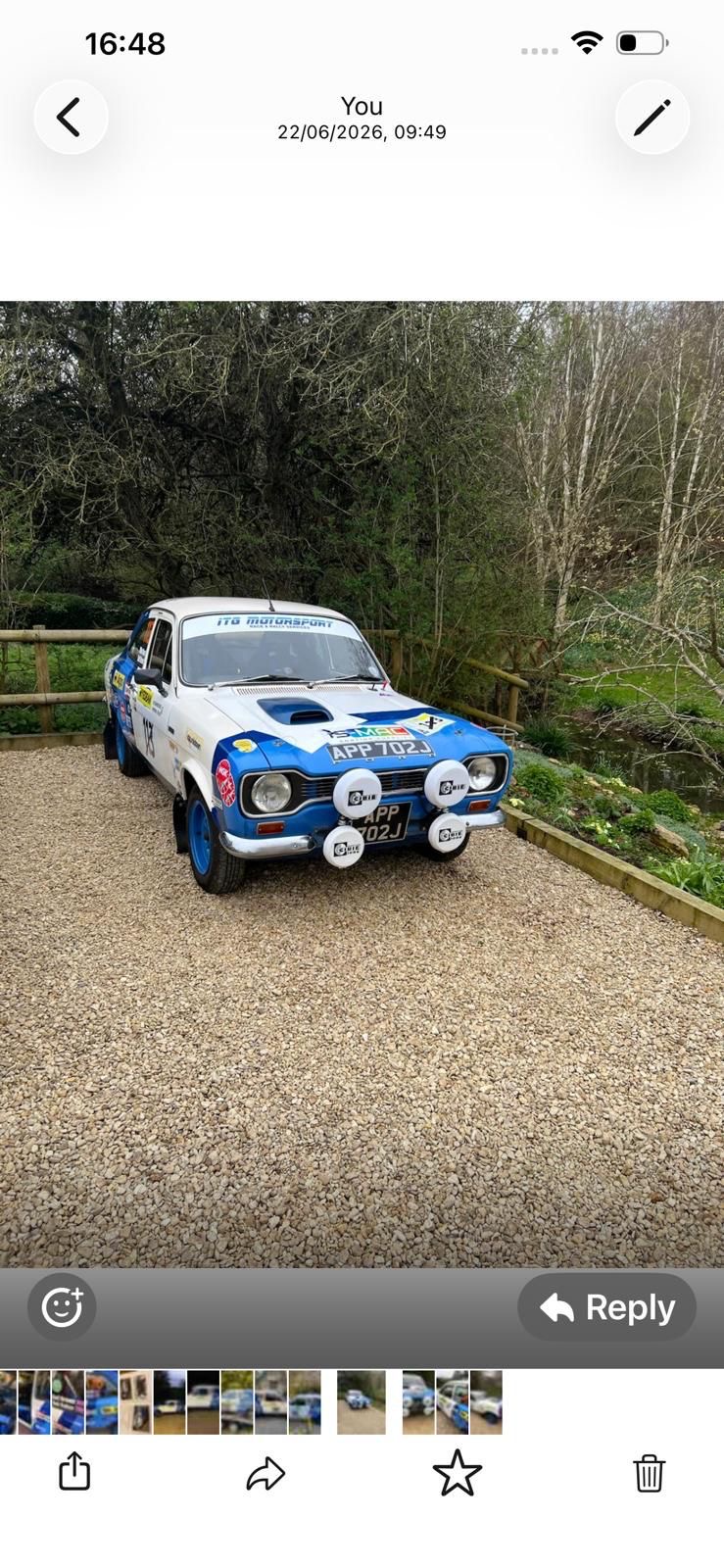 Image 5 of 5, of the Mk1 Ford Escort 1600, J reg (rally spec & ready to race) for sale on MotorsportAds.