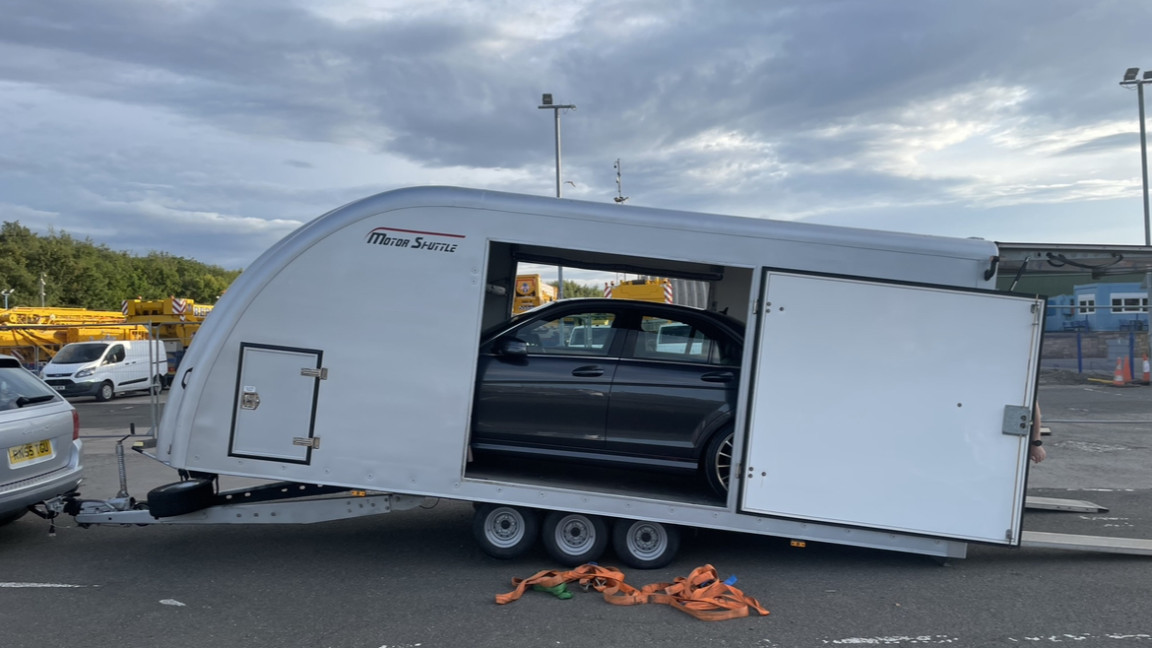 Image 1 of 5, of the Brian James Tri Axle Enclosed Trailer  for sale on MotorsportAds.