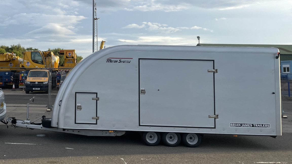 Image 2 of 5, of the Brian James Tri Axle Enclosed Trailer  for sale on MotorsportAds.