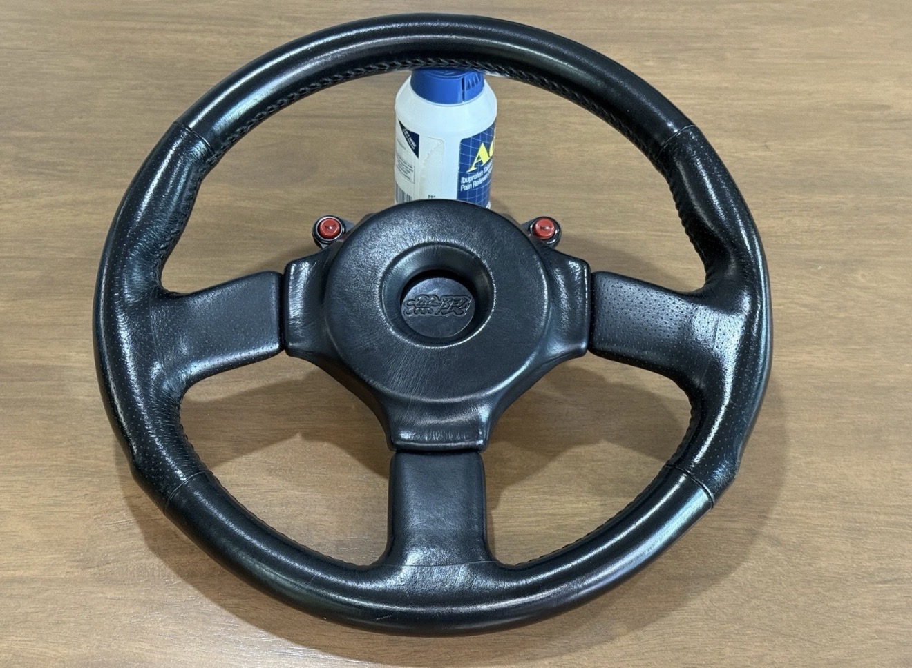 Image 2 of 2, of the JDM MUGEN POWER JAPAN Steering Wheel With PAD FOR FG360 Honda EG EK EF DC2 Rare for sale on MotorsportAds.